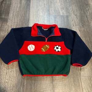 Vintage Harlequin Designs Boy's Sports 1/4 Zip Sweater